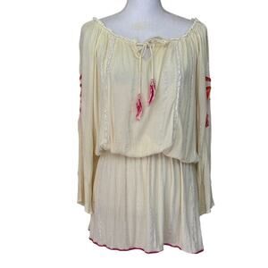 Place du Soleil minidress/swim coverup, yellow, medium, coastal, vacation, beach